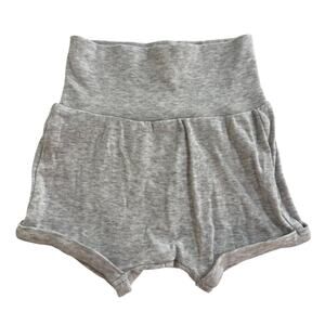 H&M Gray Fold Over Waist Cotton Shorts Size 3 Months